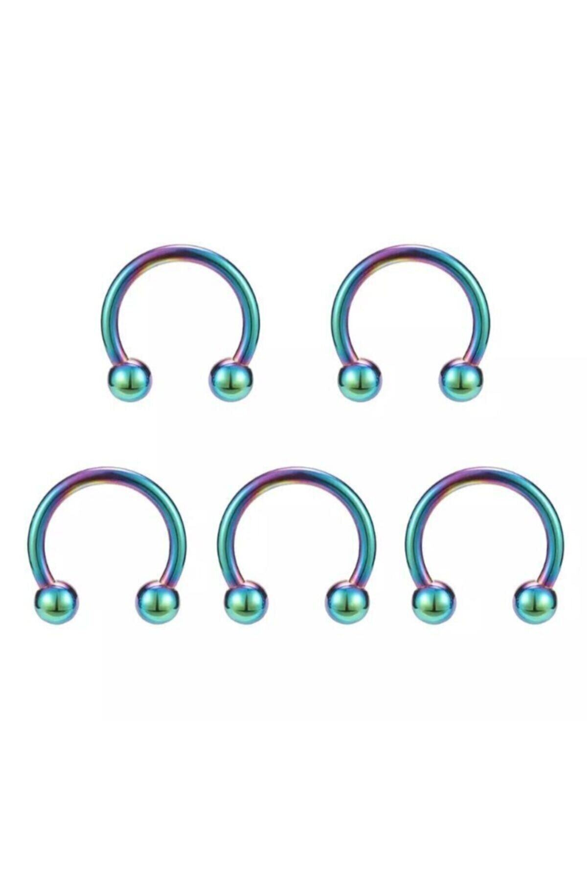 316l Surgical Steel Hologram 5-Piece Set Septum Piercing