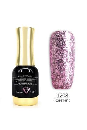 Platinum Simli Kalıcı Oje Rose Pink V-1208 - 12 Ml platinum