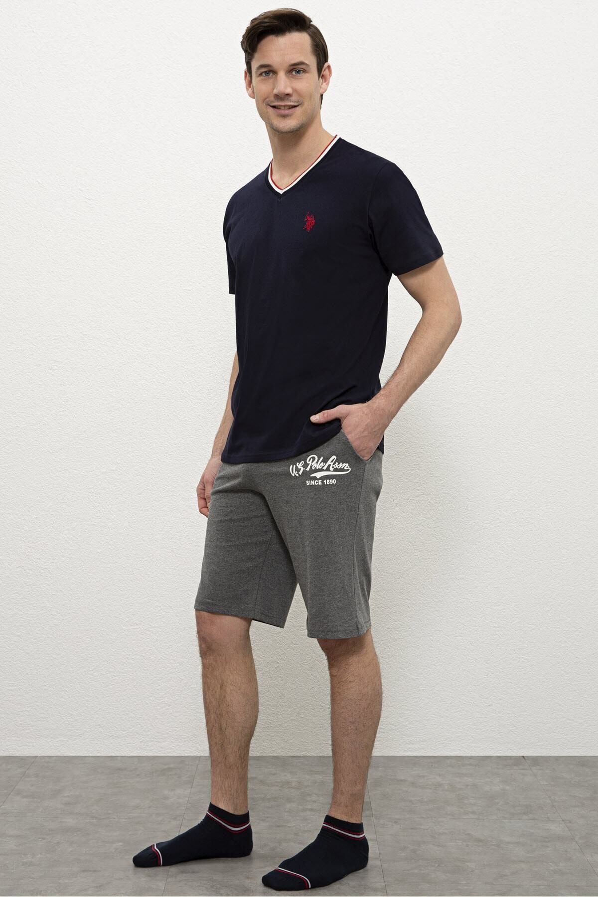 ست پیژامه آبی مردانه لباس خواب ناوی U.S. Polo Assn.