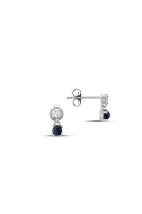 Lazuli Cz Stud Earring 925 Ayar 15868