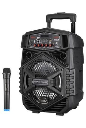 Kablosuz Mikrofonlu Taşınabilir Toplantı Anfisi Bluetooth Speaker Hoparlör MN-06