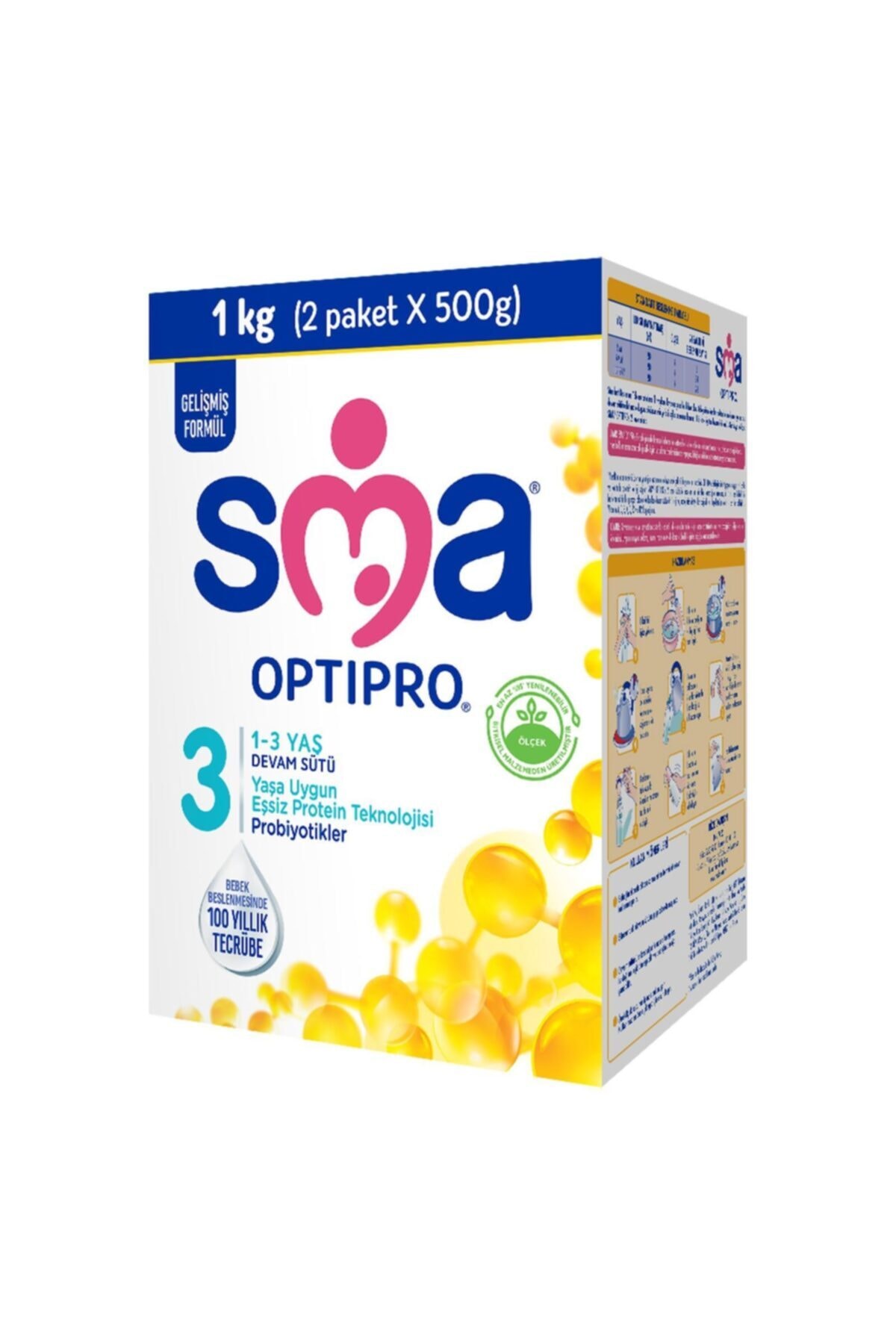 SMA Optipro Probiyotik 3 Bebek Devam Sütü 1-3 Yaş 1000 Gr
