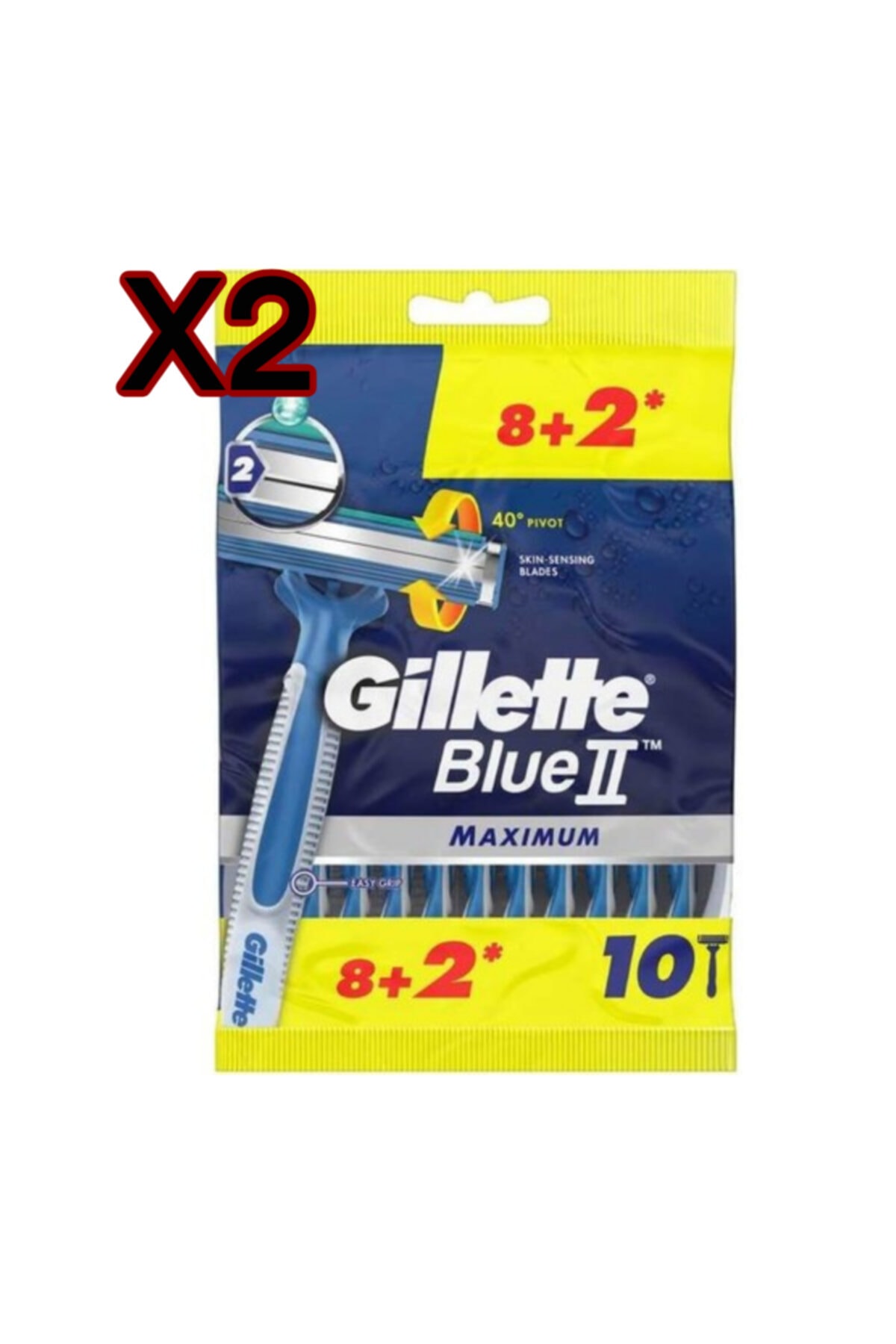 Gillette Blue2 Maximum Kullan At Tıraş Bıçağı 8+2'li 2 Paket
