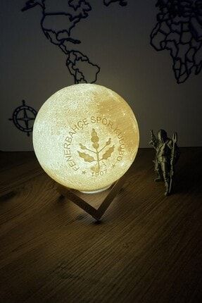 Fenerbahçe Fotoğraflı 3d Dekoratif Ay Lambası Gece Lambası Moon Lamp Standlı Pilli(13CM) TYC00234289524