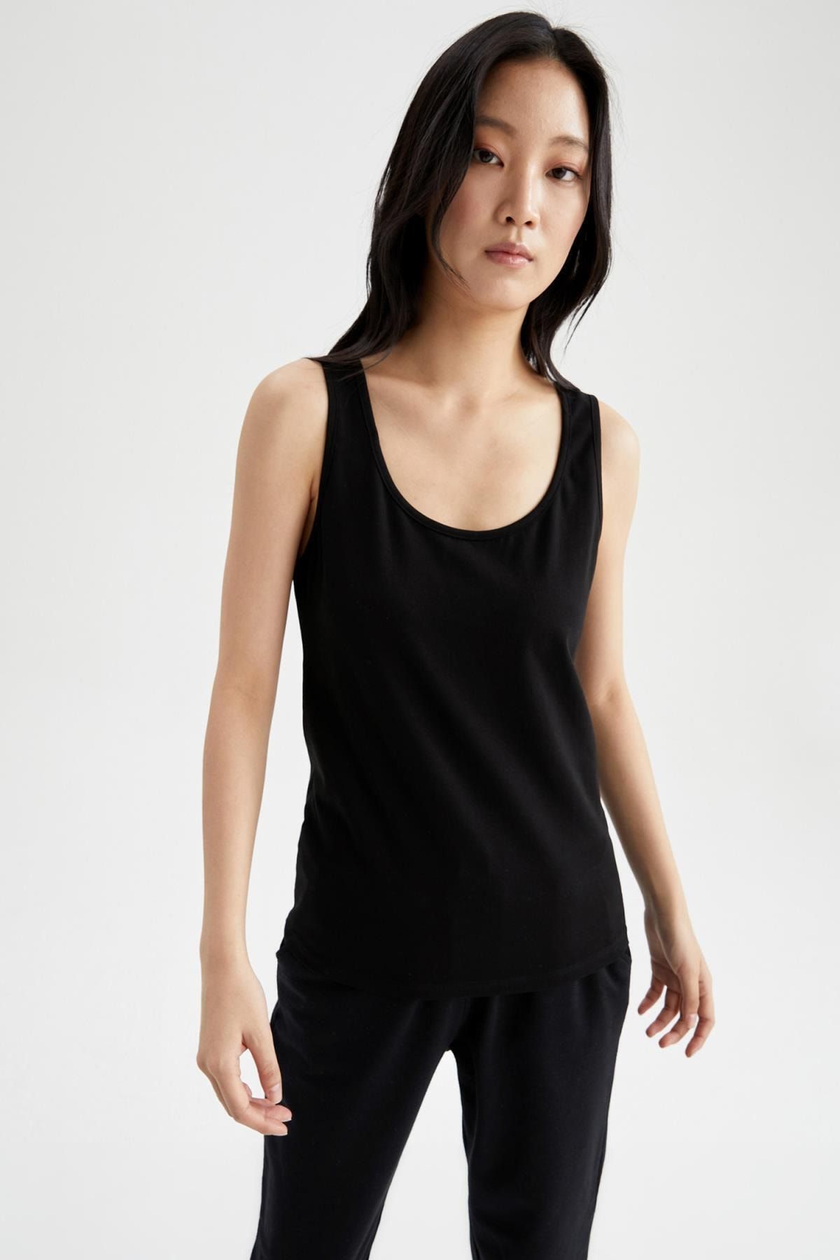 DeFacto-Fall In Love Regular Fit Basic Cotton Undershirt 3