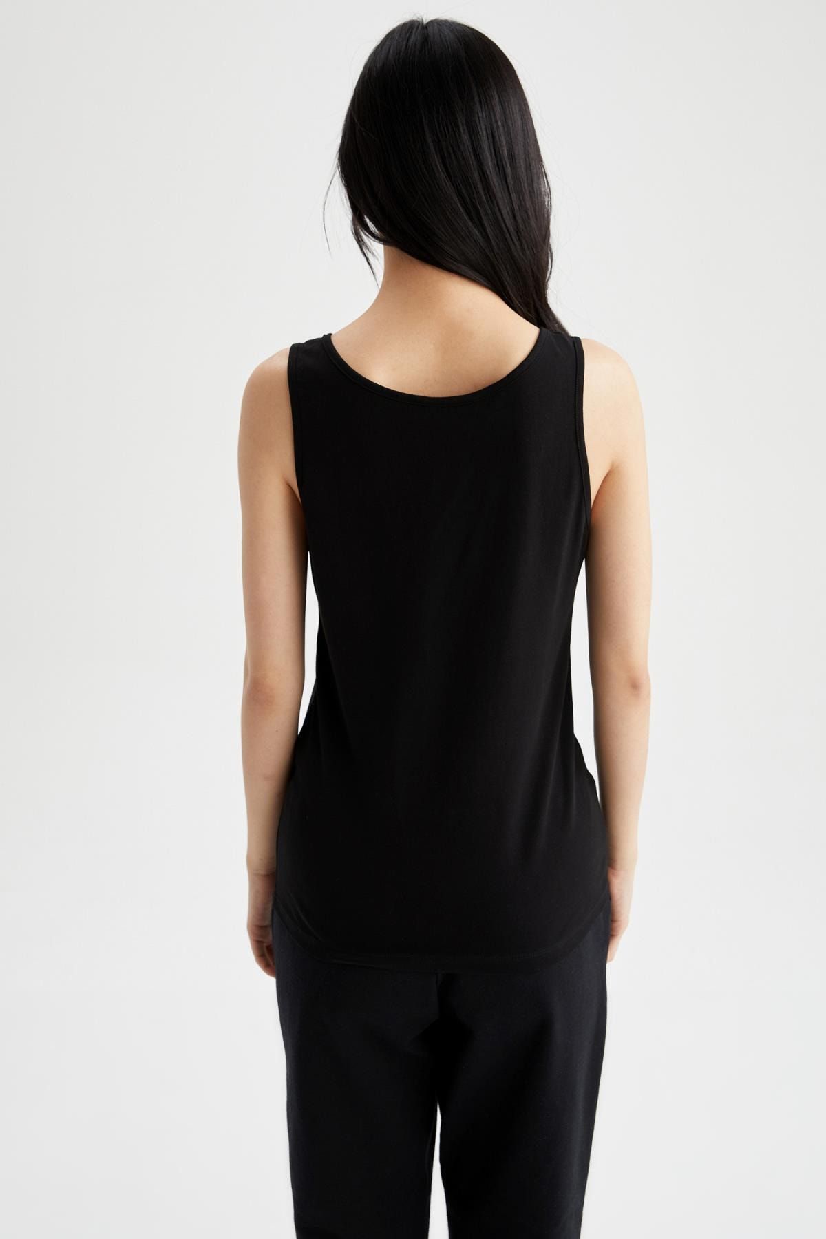 DeFacto-Fall In Love Regular Fit Basic Cotton Undershirt 5
