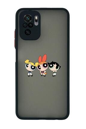 Xiaomi Redmi Note 10s Uyumlu Powerpuff Girls Desenli Kamera Korumalı Buzlu Şeffaf Lüx Telefon Kılıfı MCRDMNT10STSLUX100