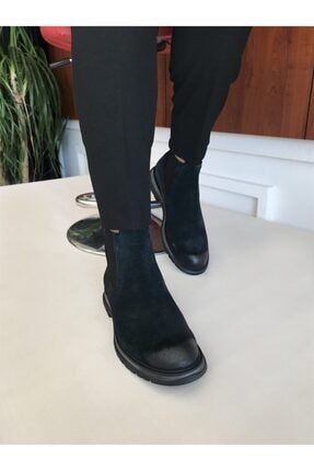 Italyan Stil Iç Dış Naturel Deri Kışlık Erkek Bot Ayakkabı Yeşil T6556
