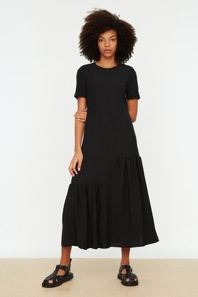 Siyah Geniş Kesim Elbise TWOSS21EL0452
