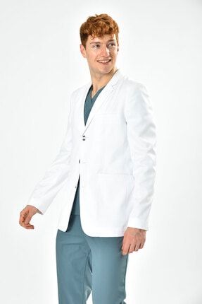 Erkek Ceket Boy Beyaz Doktor Önlüğü TYPALM031LC