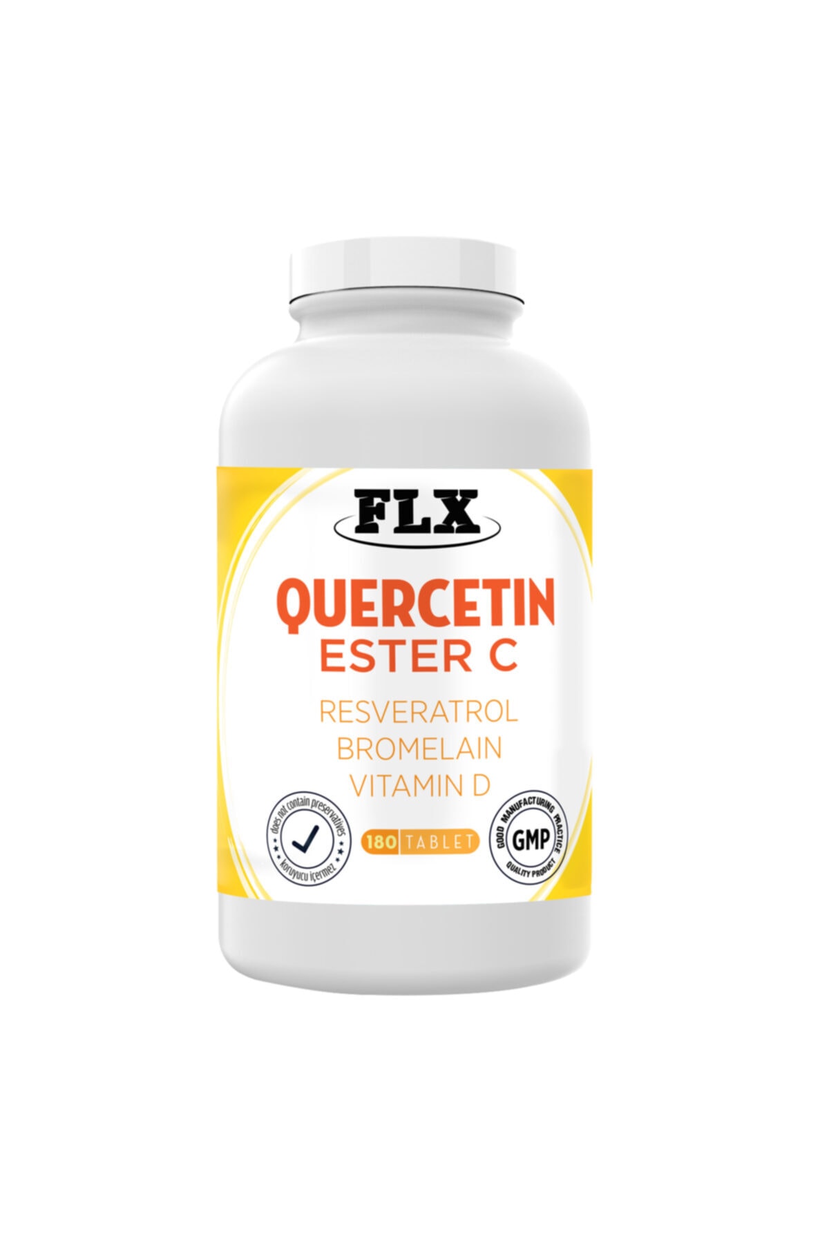 FLX Quercetin Magnezyum Kuersetin Ester C Resveratrol Ve Bromelain 180
