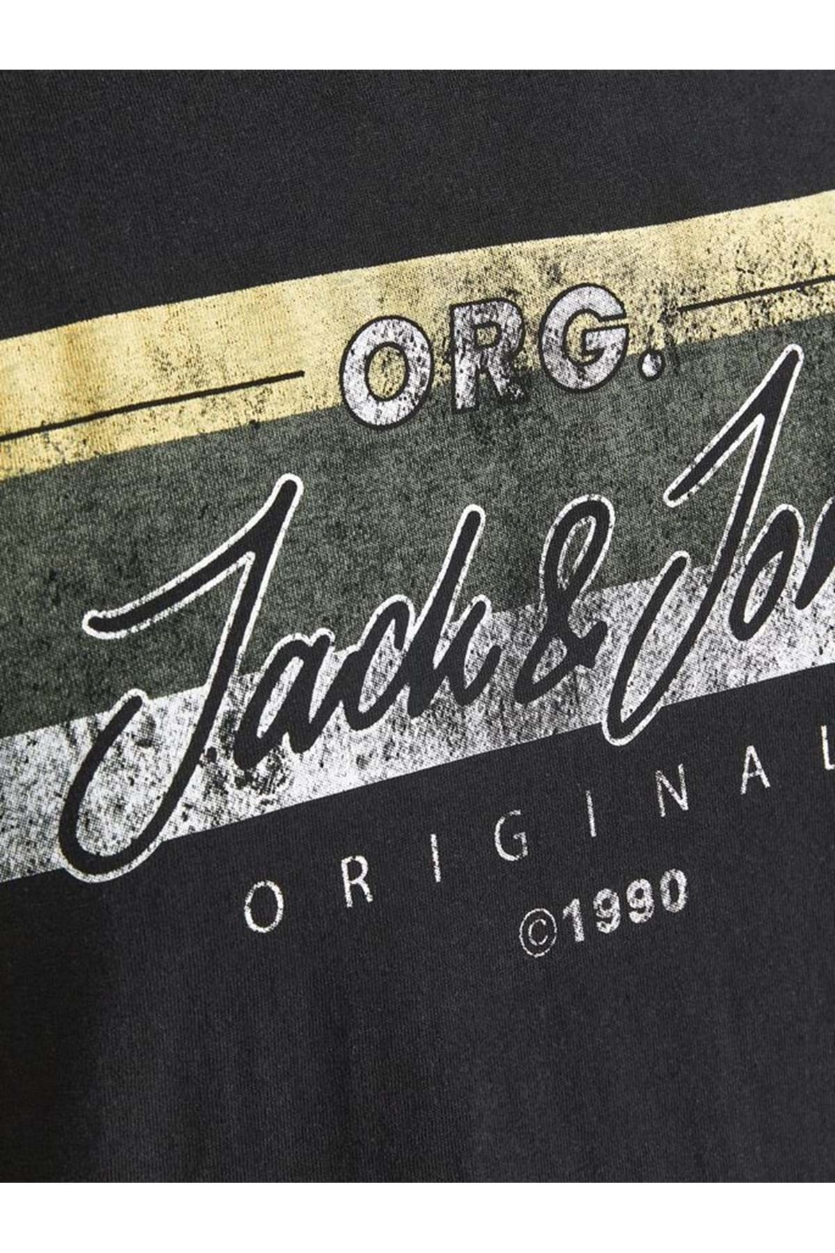 تیشرت مردانه مشکی جک اند جونز | 12205503 اورجینال - تصویر 6