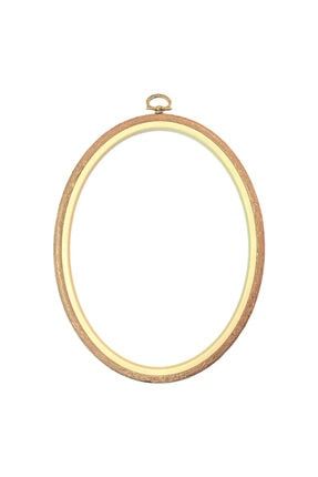 Şenel Yün Ahşap Görünümlü Plastik Oval Pano Kasnak No: 4 Çap: 18*23 Cm Kalınlık: 10 Mm SENELYUNOVAL004