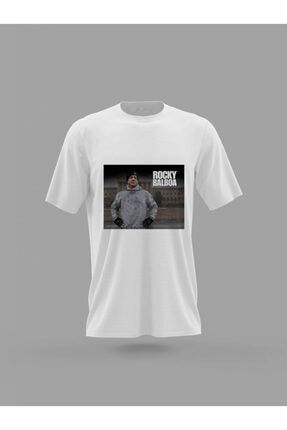 Rocky Balboa Sylvester Stallone Film Nostalji Baskılı T-shirt PNRMTSHRT4096