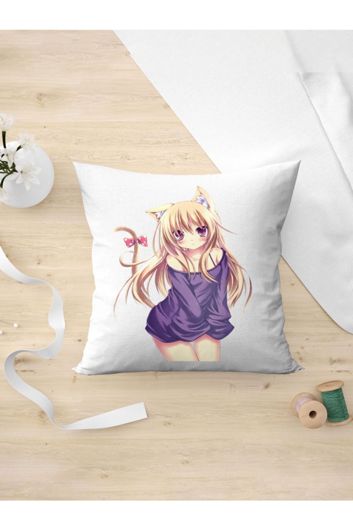 Cat girl body pillow hot sale