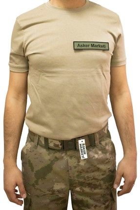 Yeni Askeri Tişört - Yeni Tsk Kamuflaj Cırt Cırtlı Peç Alanlı T-shirt ASKMRKTYENITSHIRT