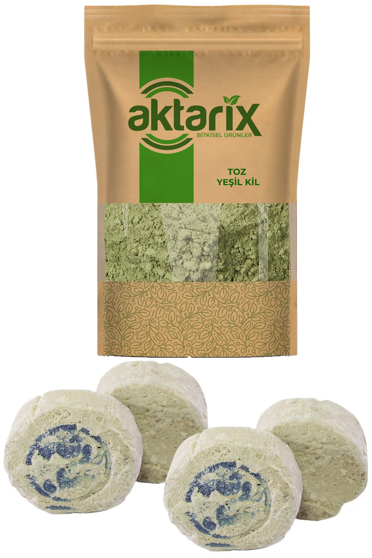 aktarix 4 Pieces of Rushur Stone + 150 gr Powder Green Clay
