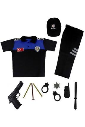 Unisex Çocuk Polo Yaka Türk Sivil Toplum Polis Kostümü Polis Kıyafeti Üniforması 4U20P115025