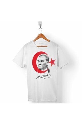 Mustafa Kemal Atatürk Türk Bayrağı Erkek Tişört T01B3168