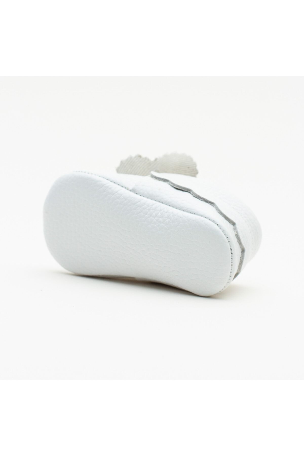 WSTARK-Genuine Leather White Bow Booties Moccasin Baby Girl Shoes 5