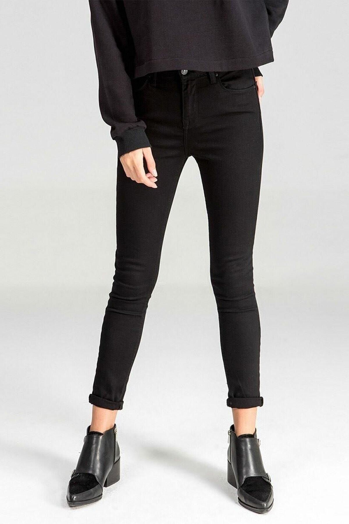 Ramrod Pantaloni De Blugi Negri Super Skinny, Care Nu Se Decolorează Femeie - 33