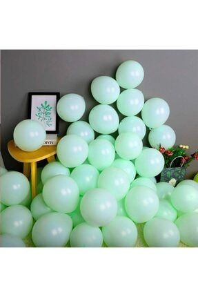 Mint Yeşili Makaron (PASTEL) Balon 15 Adet mintyeşilimakaron15li