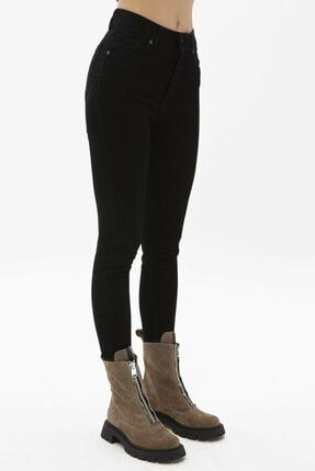 Ekstra Slim Siyah Skinny Kot Pantolon Toparlayıcı Likralı Yüksek Bel Kot Jeans skinyseri5
