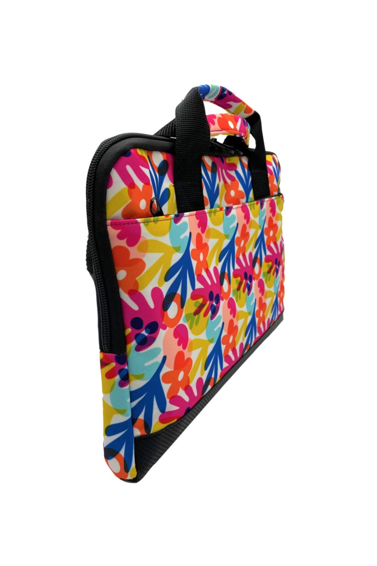 Differ-13-14'' Inch Water Color Pattern Shoulder Strap and Cross Notebook Laptop Macbook Bag 3