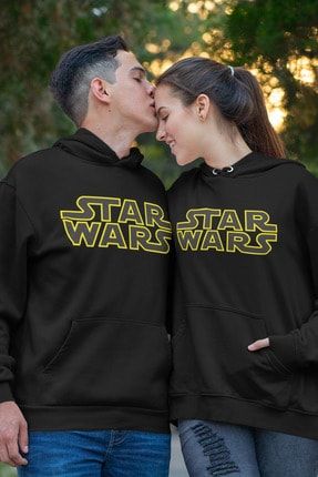 Star Wars Siyah Sweatshirt Sevgili Kombini Yapılabilir Tek Ürün Fiyatıdır H-UNI-SSTAR