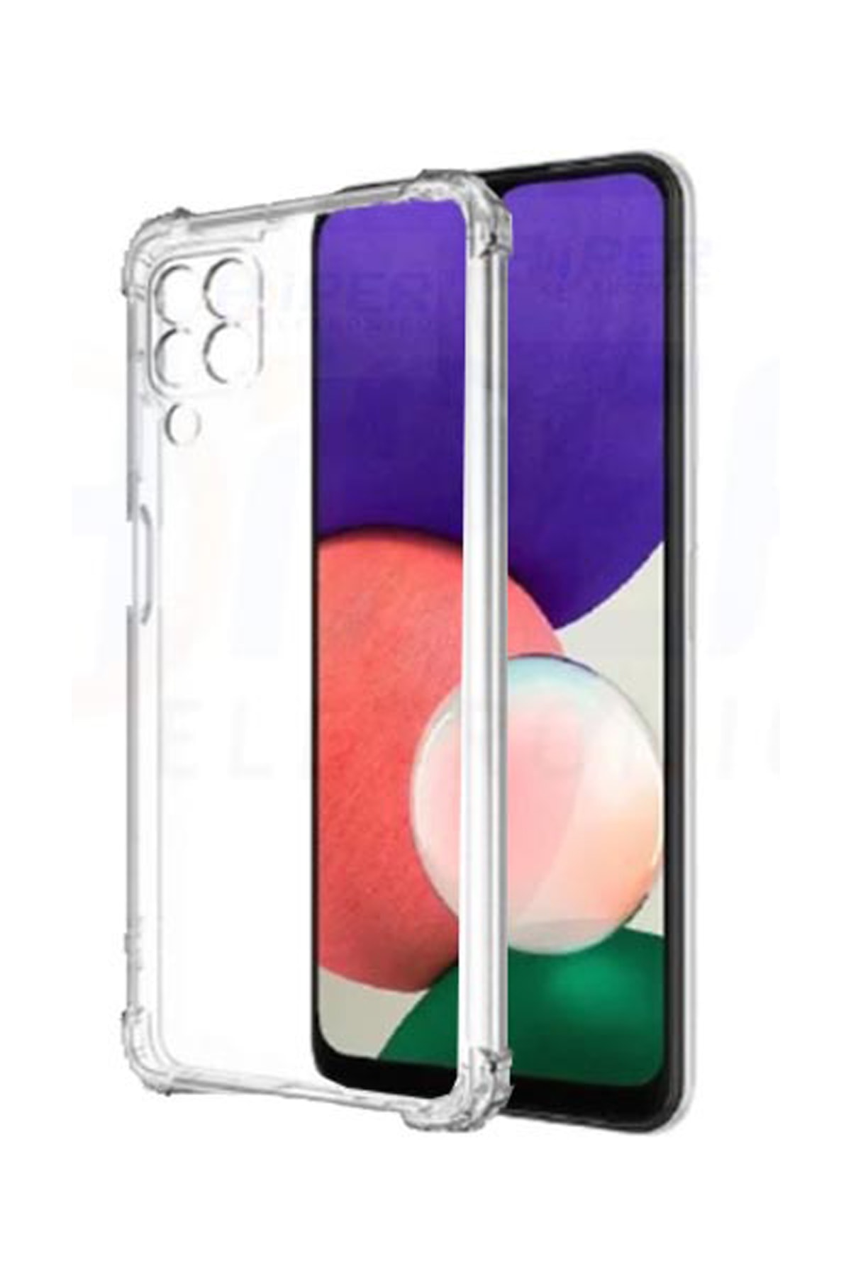 Samsung Galaxy A22 Kapak Şeffaf Airbag Antishock Köşe Korumalı Silikon Kılıf