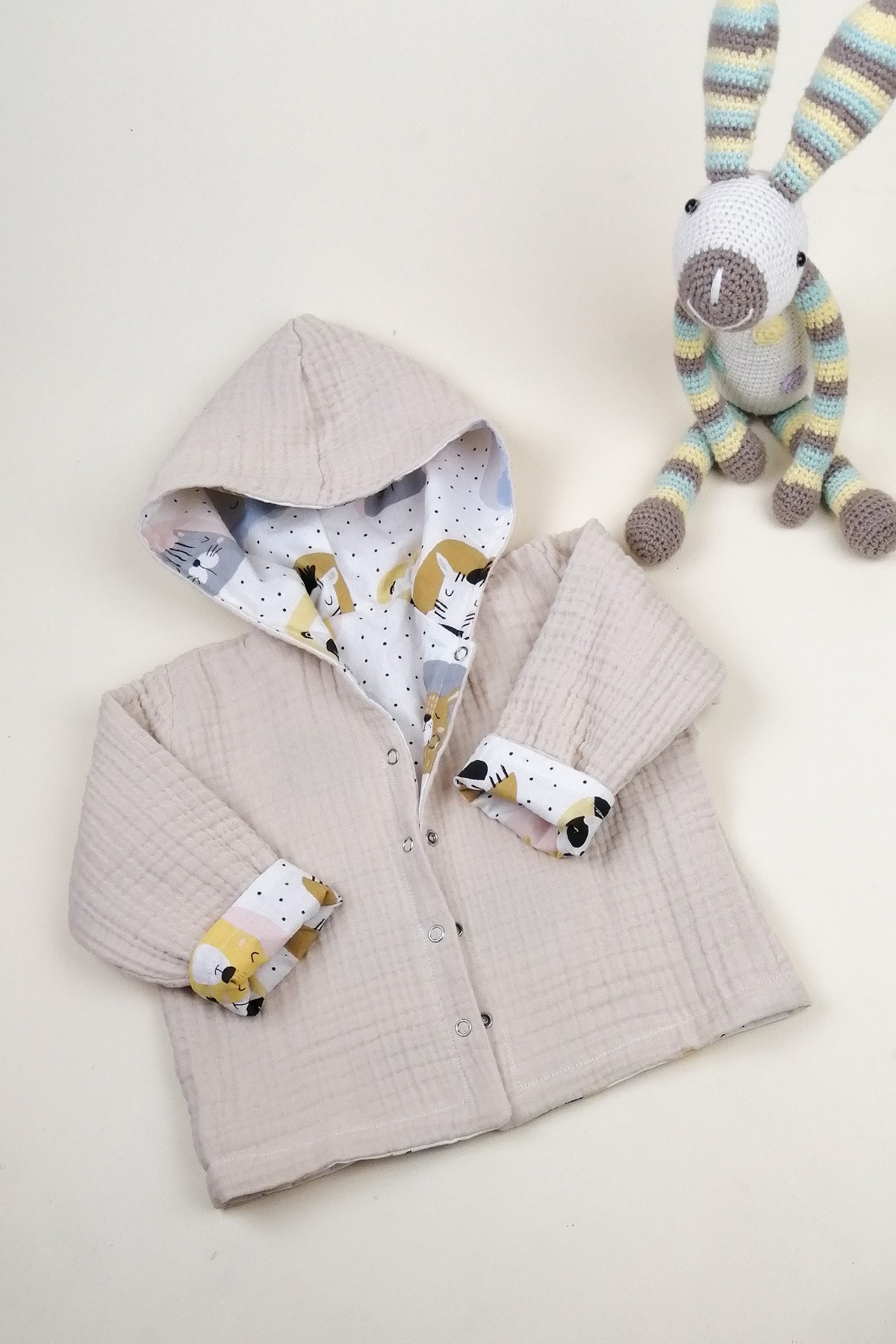 سویشرت پسرانه بژ la mure baby | sweatkpsnl اورجینال - تصویر 3