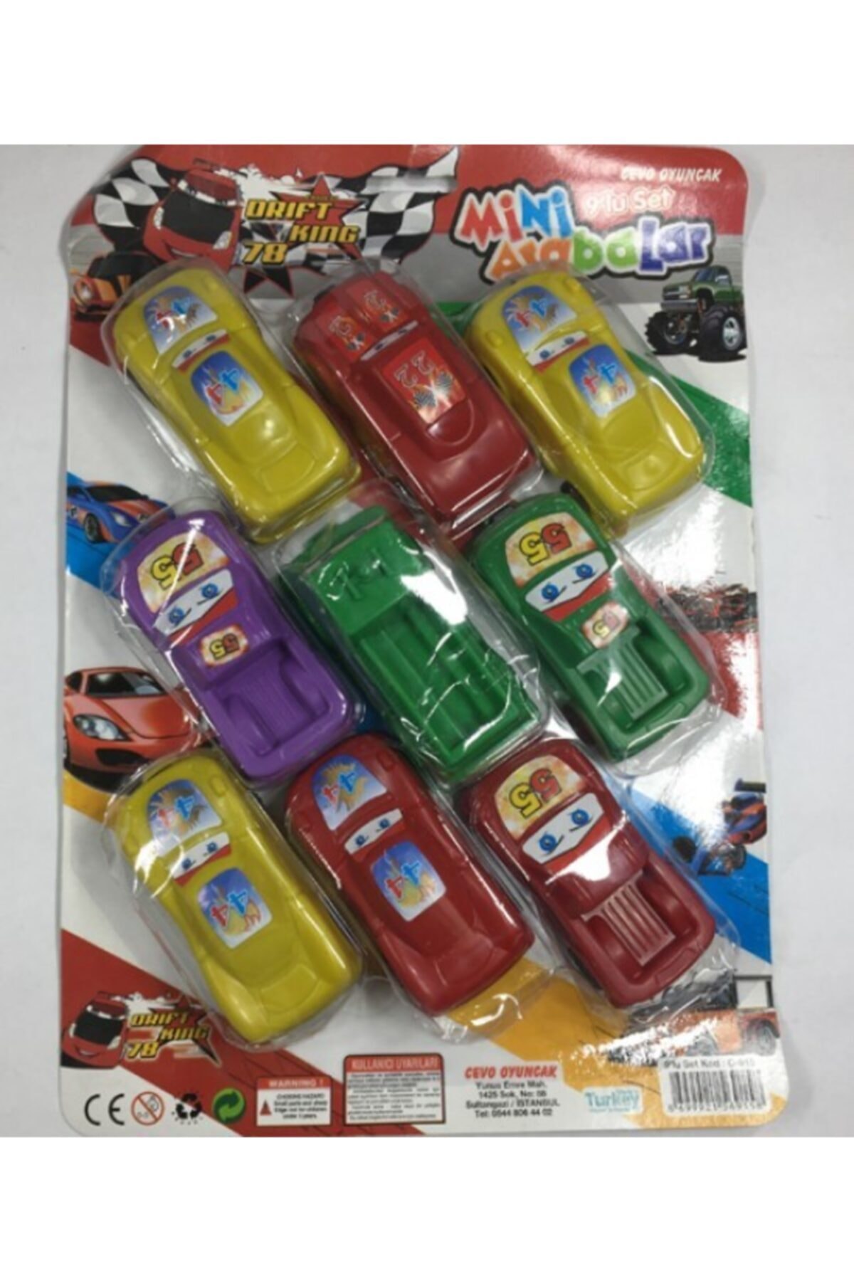 Cevo Oyuncak 9 Adet Mini Arabalar - Hotwheex -