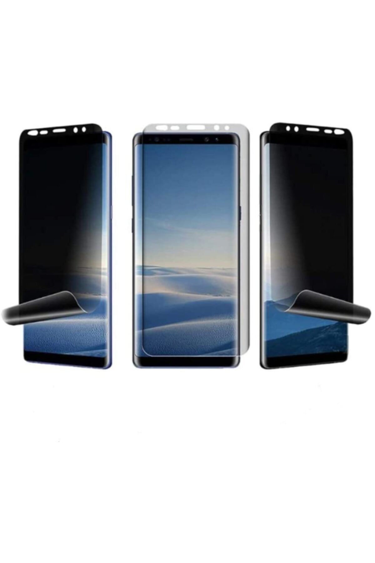 Ekolaks-Samsung S10 Plus Privacy Full Covering Curved Polymer Nano Screen Protector with Privacy Filter 2