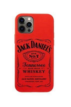 Iphone 11 Pro Jack Daniel's Desenli Kırmızı Lansman Telefon Kılıfı EAJACKİPHTKK1