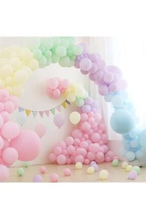 Balon Set Makaron (2 Adet 7 Li Balon Standı + 100 Makaron Renkler Balon + 5 Metre Balon Zinciri ) kç10369