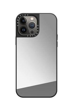 Iphone 13 Pro Casetify Gümüş Aynalı Kılıf TKA1336