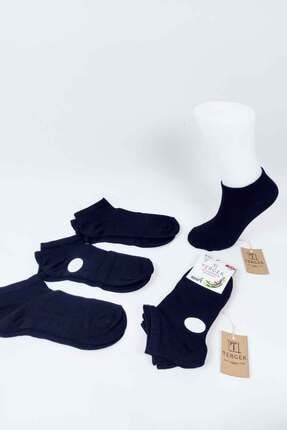 6 Çift Kadın Spor Babet Kısa Çorap Patik Siyah 65445520