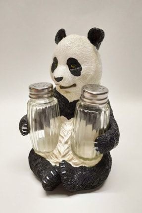 Sevimli Panda Tasarım Dekoratif Büyük Tuzluk Biblo MRC20-TU5