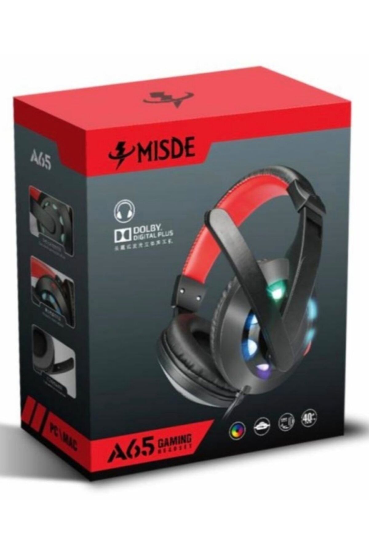 Gaming Headset Mikrofonlu Usb Kulaküstü Kulaklık A65 Yeşil #3