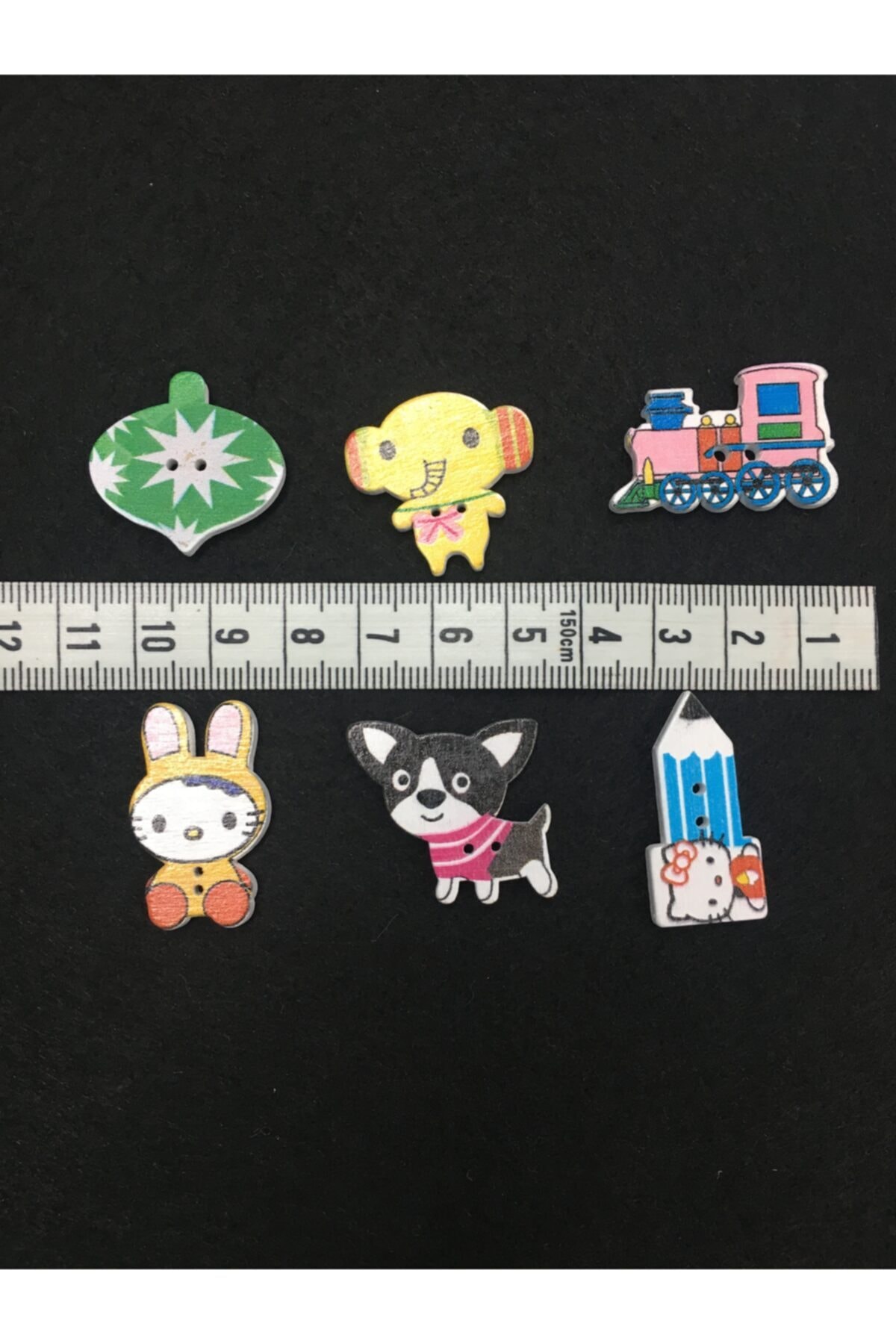 Baby Button Carography Decoration Button Set of 6