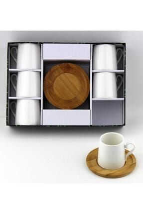Porselen Bambu Tabak Kahve Fincan Takımı Yaldızlı 2554 lvn02554