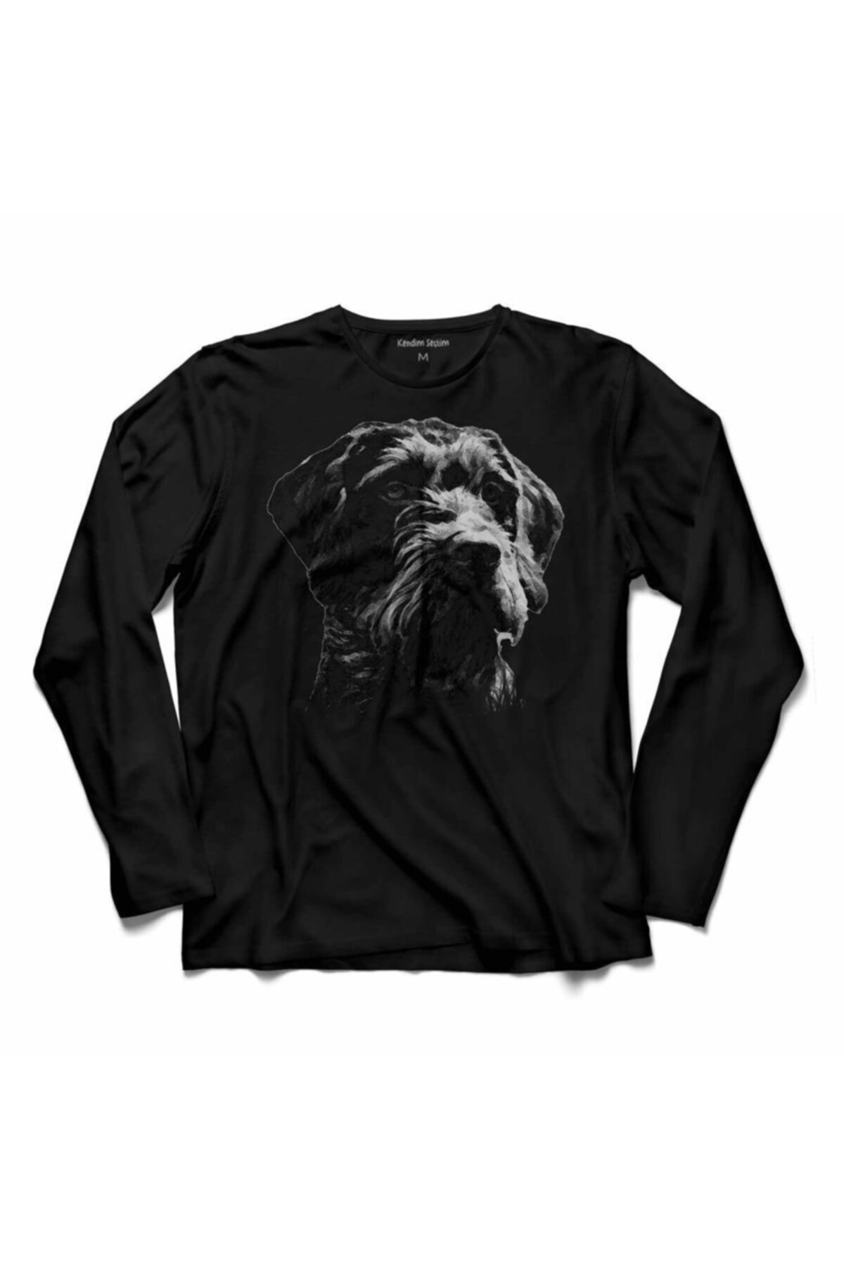 Setter Drahthaar Hunting Dog Dog Head Long Sleeve T-Shirt