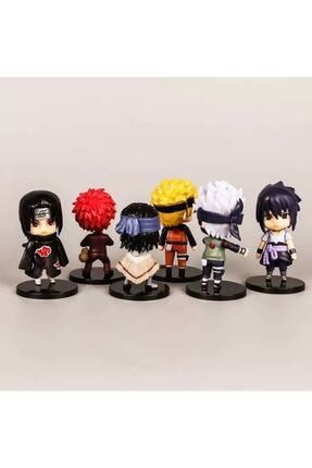 Naruto Anime Figür Oyuncak 6'lı Set Anahtarlık10 Cm Sasuke, Gaara, Kakashi, Itachi, Naruto, Tsuchi BM157