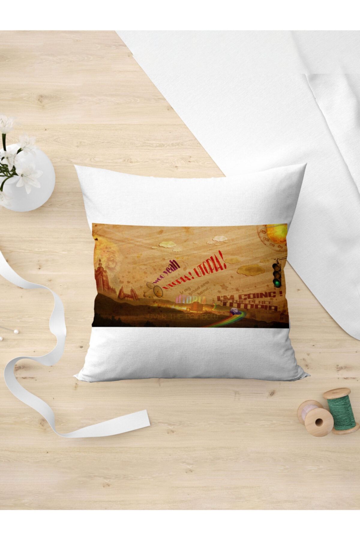 Panorama Ajans Retro Utopia Design Pillow Case Trendyol