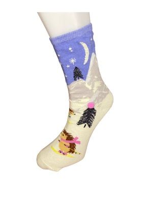 Kayakçı Kirpi Desenli Soket Çorap K0122