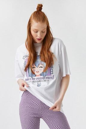 Koton Kadın Ekru T-Shirt 2SAL10129IK