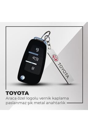 Toyota Uyumlu 3d Metal Paslanmaz Metal Araç Otomotiv Anahtarlığı D8YB2F