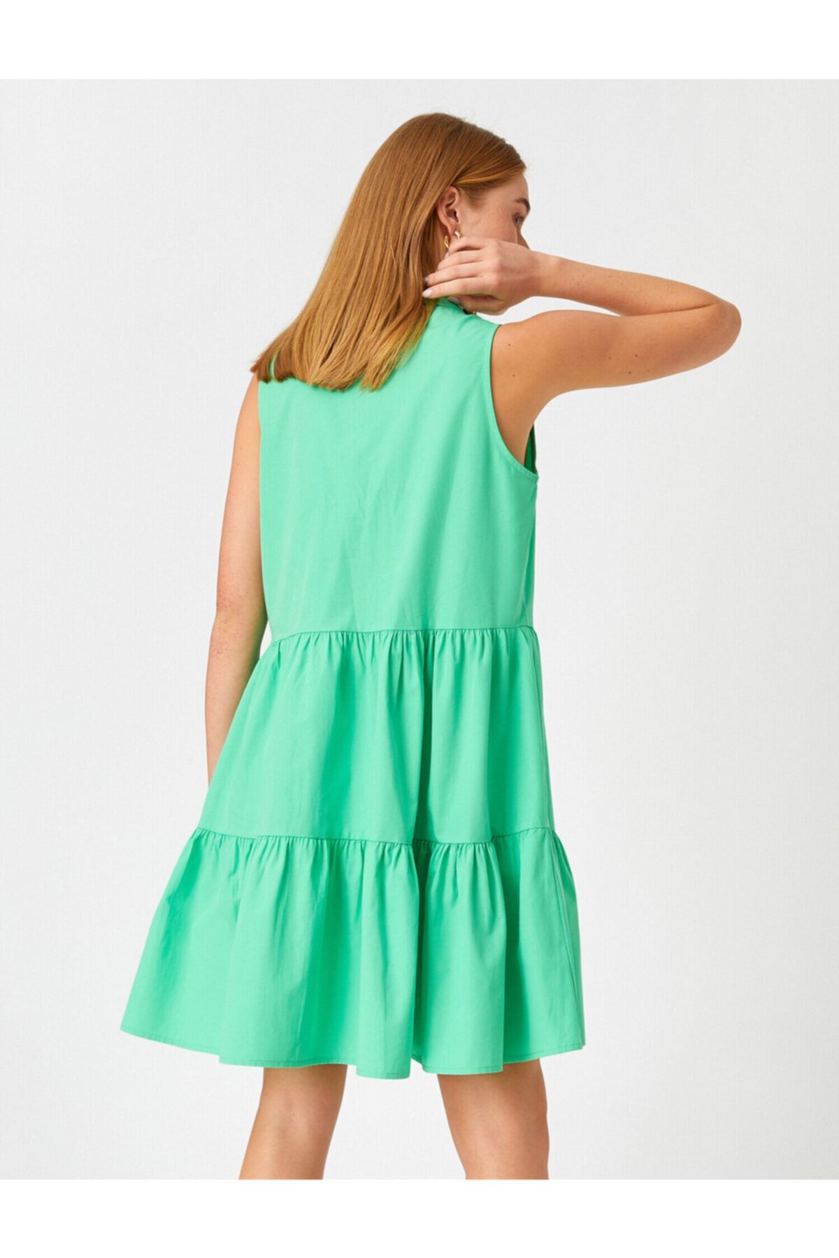 Koton Kleid Grün Smock-Kleid Fast ausverkauft