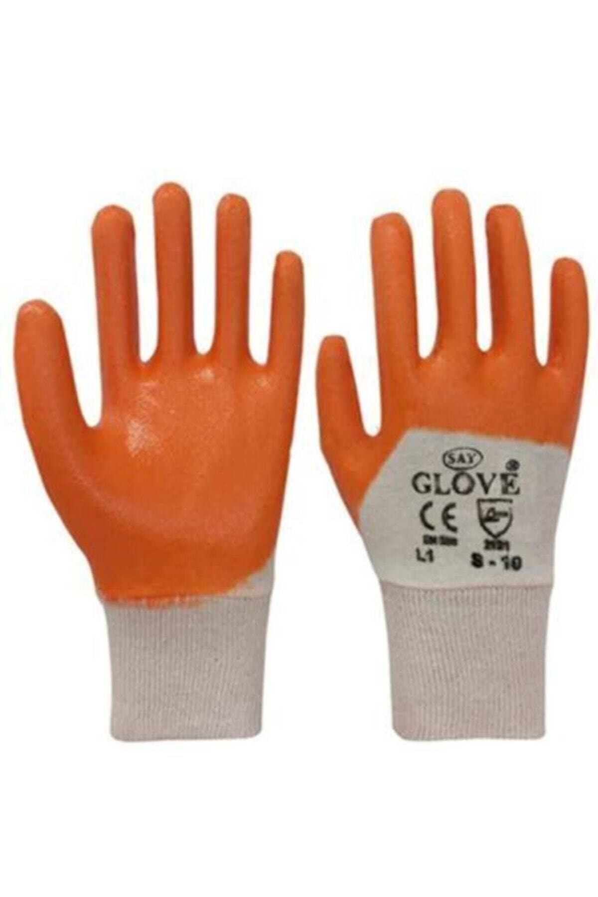 Glova Sarı Nitril Eldiven - Glove L1 Sıze 10 (12 Çift)