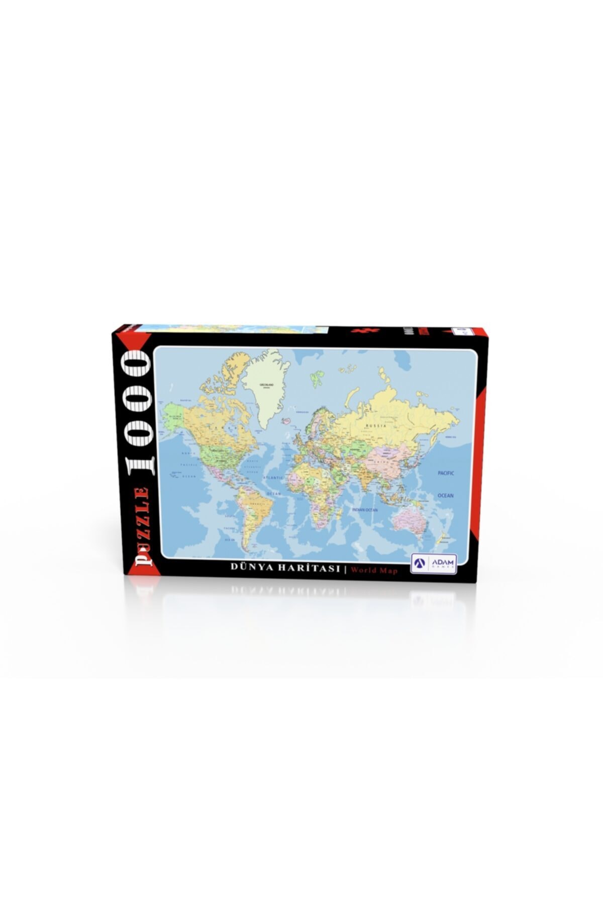 Adam Games Dünya Haritası 1000 Parça Puzzle Yapboz PN7153